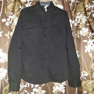 Women's black dress shirt